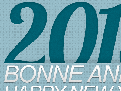 Bonne Annee 2013