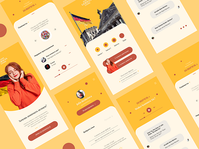Mobile app design "GERMAN speaking & listening"