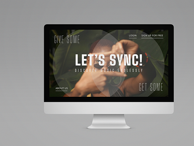 Advertising app creative design graphic minimal music app sync typography ui ux