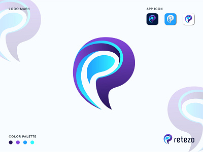 R Modern App Logo Design Icon