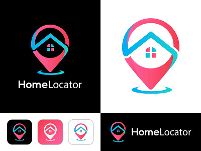 HomeLocator Modern App Icon Design