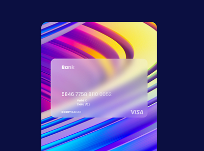 Glassmorphism glassmorphism productdesign visa card