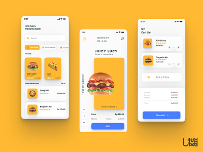 Food App app burgers indonesia mobile ui
