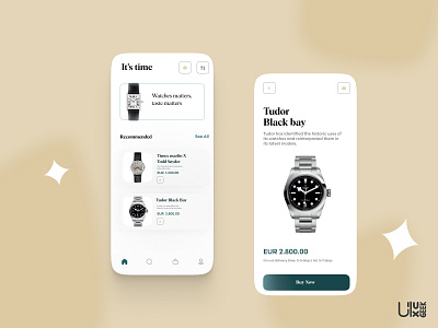 It's time App ⌚ cartiertank graphic design mobile app timex marlin tudor ui ux watch app