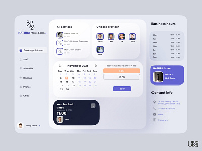 Barber Shop Saloon Booking Web App Design