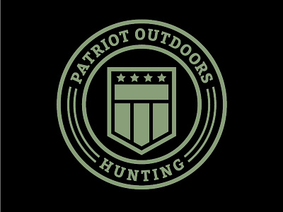 Patriot Outdoors Hunting Logo army badge branding hunting icon logo non profit patriot veteran