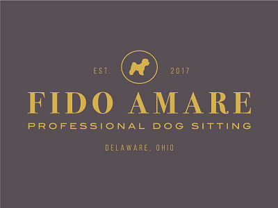 Professional Dog Sitting Logo amare branding business dog fido logo ohio pet sitter