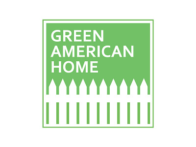 Green American Home Logo Design american building eco environment green home logo