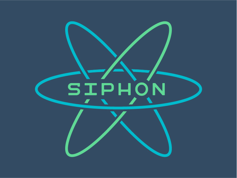 The Siphon Group Logo agnecy concept green blue physics marketing siphon design identity branding logo