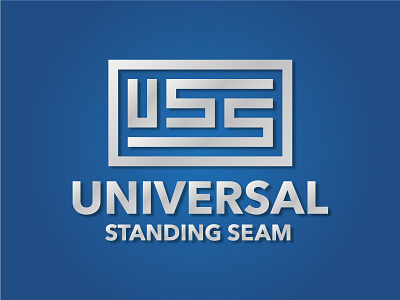 Universal Standing Seam Logo branding design flag identity logo product roofing universal uss