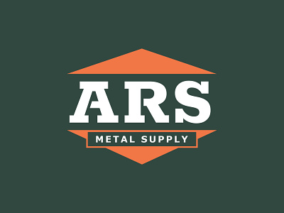 ARS Metal Supply branding design distributor green identity logo metal orange website