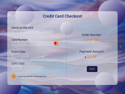 Credit Card Checkout page @dailyui figma mobile design ui design