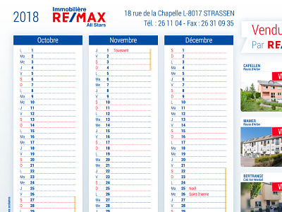 Calendrier Remax calendar calendrier print
