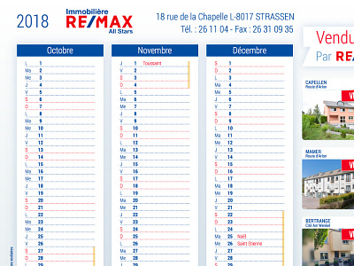 Calendrier Remax