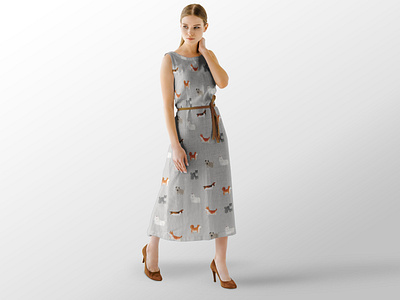 dogs - summer dress mockup