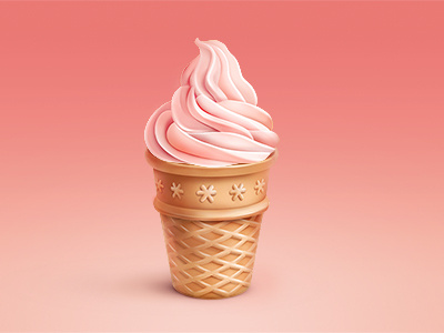Wafer Cone cone cream food ice cream icon waffle