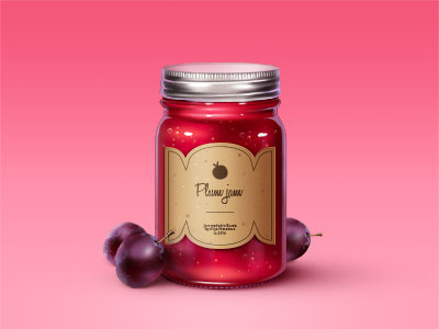 Plum Jam berries food icon illustration jam pink plum