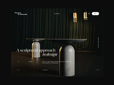 Furniture & Light Design - Landing Page Exploration clean design layout light minimal typography website