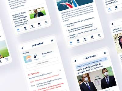 Le Figaro - Android app redesign app design feed figaro minimal mobile news product design typography ui ux