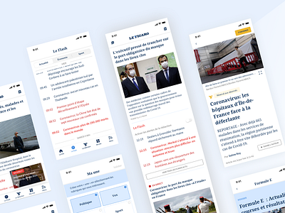 Le Figaro - iOS app redesign app clean design interface minimal mobile redesign ui ux