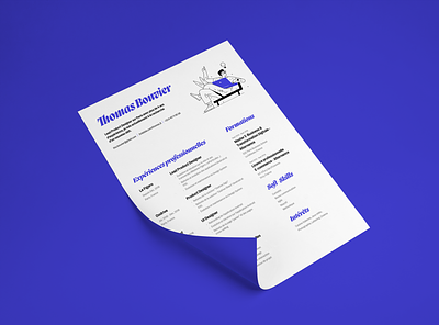 Thomas Bouvier - Resume - 2021 branding clean design illustration minimal resume