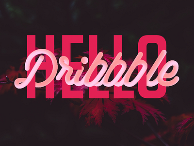 Hello Dribbble 😀 3d font handmade hello dribble lettering typography