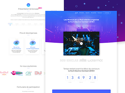 Electro Festival Landing Page design header hero image interface landing page music ui ux