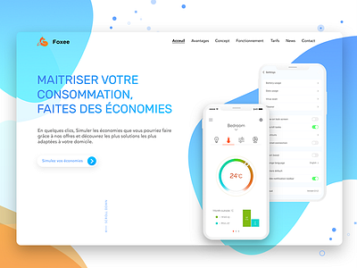 Foxee's landing Page 🦊 design header hero image interface iot landing page ui ux video