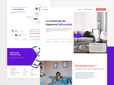 Welcome App - Landing Page clean concept inspiration interface landing page minimal product design property property application real estate real estate app startup ui ux