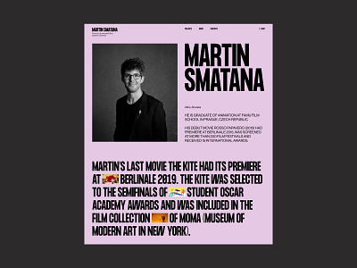 Martin Smatana | About about page colours design interface minimalism trendy typography ui ux web design