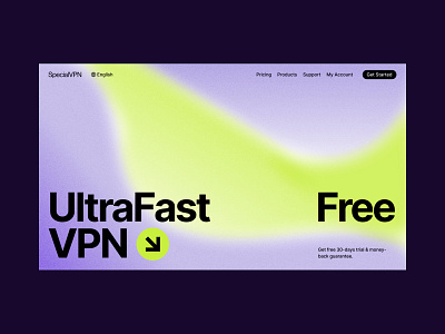 VPN Service | Home Page colours design gradient home page landing page minimalism typography ui ux web design website