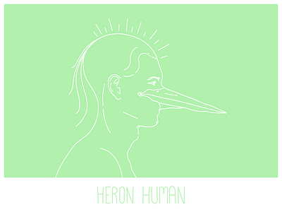 Heron Human affinity animal animation art heron human weird