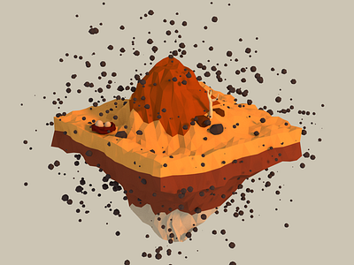 Low Poly Mountains island low poly mountains
