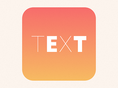 TEXT Icon design gradient icon illustration ios text