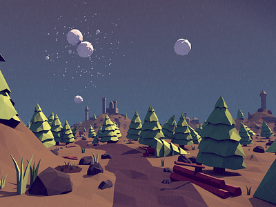 Low Poly Forest Landscape