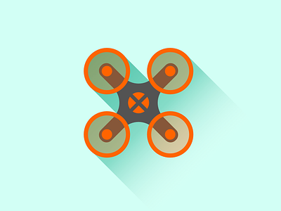 Drone drone graphic design long shadow simple