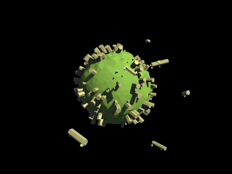 Low Poly Planet IX 3d animation art blender gif low poly planet