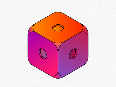 Gradient Cube affinity art cube gradient rounded simple