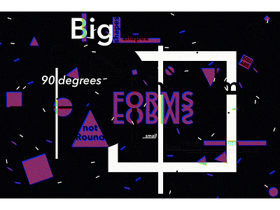 New Forms 1 x 2 art big forms simple square typography