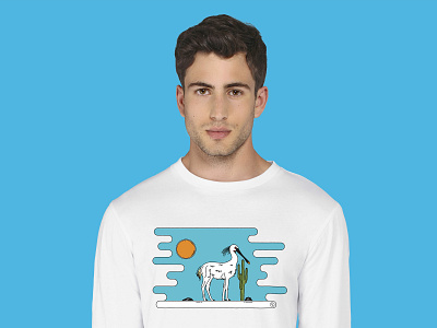 Spoonbill X Vicuña Sweater affinity animal art cactus clothing combination fashion illustration new print spoonbill
