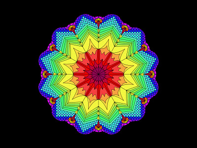 Mandala Abstract abstract affinity art colourful geometric geometric art illustration line mandala pixel rainbow vector