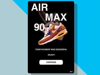 Confirmation page for Nike Air Max branding clean color confirmation design flat fun graphic design lettering minimal type typography ui ux web