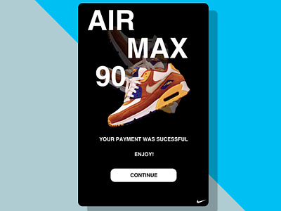 Confirmation page for Nike Air Max