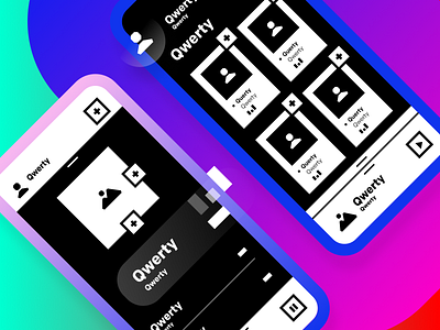 Wireframe app blackandwhite blur colorful colorfull devices figma gradient icon iamge mockups music musicplayer placeholder screen shadowing text userexperience userexperiencedesign userflow ux
