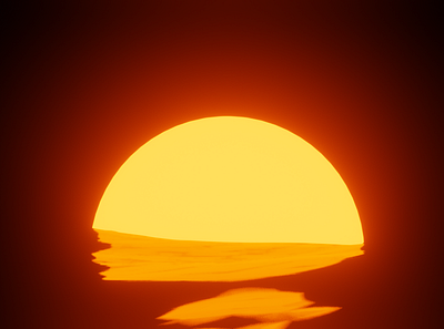 sunset to end the day 3d animation blender design illustration