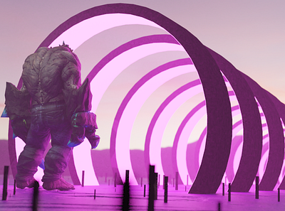 into the tunnel 3d animation blender design illustration