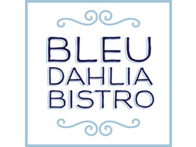 Bleu Dahlia Bistro branding logo restaurant