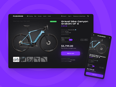 Online Store Product Card app bike design figma ui ux web web design webdesign website