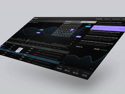 Matter 2.0 - Example App app black charts dark finance kit resource sketch ui uikit web