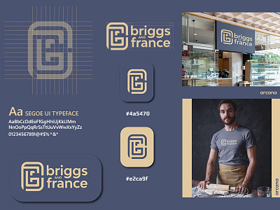 Briggs and France brand identity branding business design flat graphic design icon illustration illustrator logo minimal typography